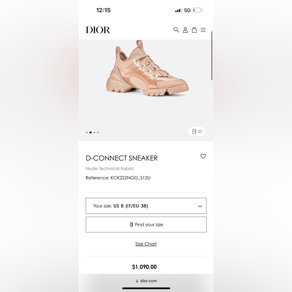 Dior D Connect Nude Sneaker